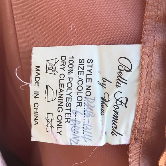 Size 6 Bella Formals Bronze Bridesmaid Dress - Picture 8 of 8